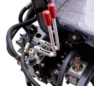 Гидравлическая система с двойным распределителем на передний и задний гидроцилиндр мототрактора Forte T-151EL-HT LUX