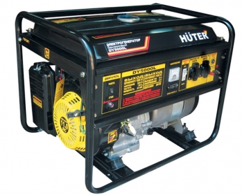 Мощный бензогенератор Huter DY5000L для офиса