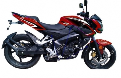 Мотоцикл Forte FT300-C5C красный с документами