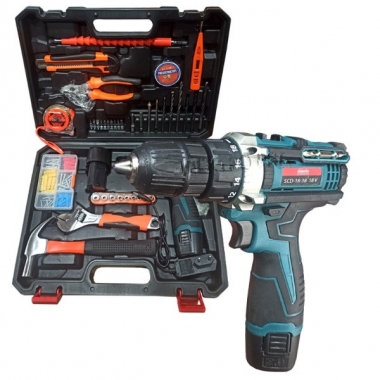 Шуруповёрт аккумуляторный Spektr 18В SCD-18-38 в кейсе с набором